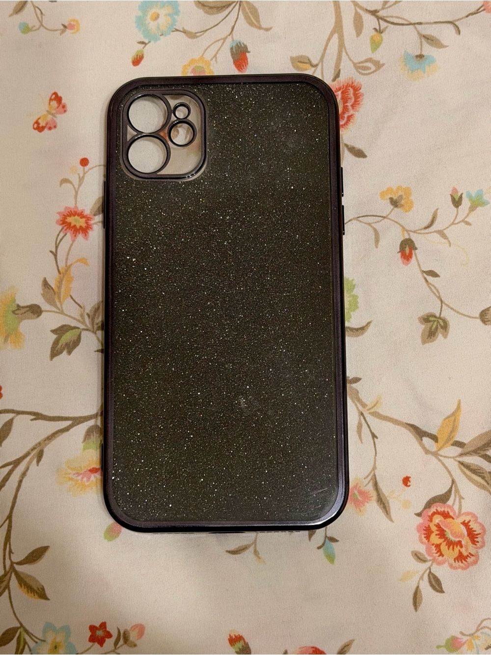 iPhone 11 black glitter phone case
